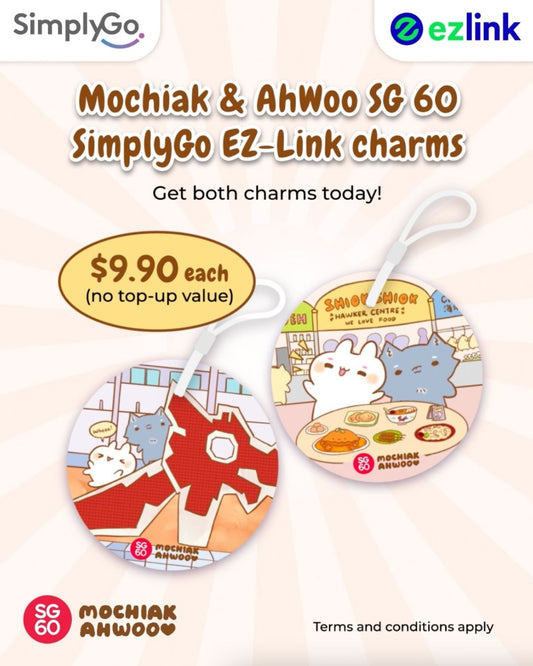Mochiak & AhWoo SG60 SimplyGo EZ-Link Charms