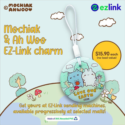 EZ-Link x MochiakAhwoo! Singapore Transport Travel Charm and Card