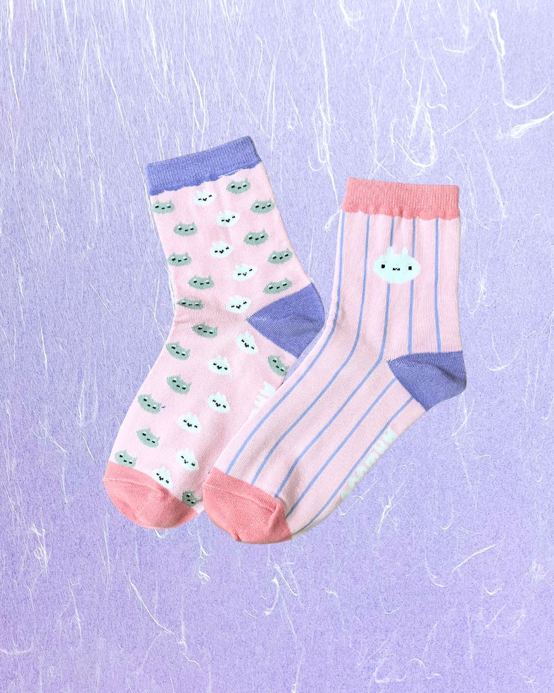 Candy Color Striped and Pattern - Socks