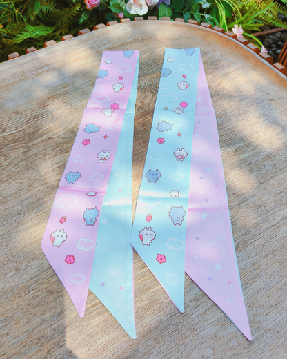 Happy Cloud! Cute Twilly Ribbon Scarf - 2 styles