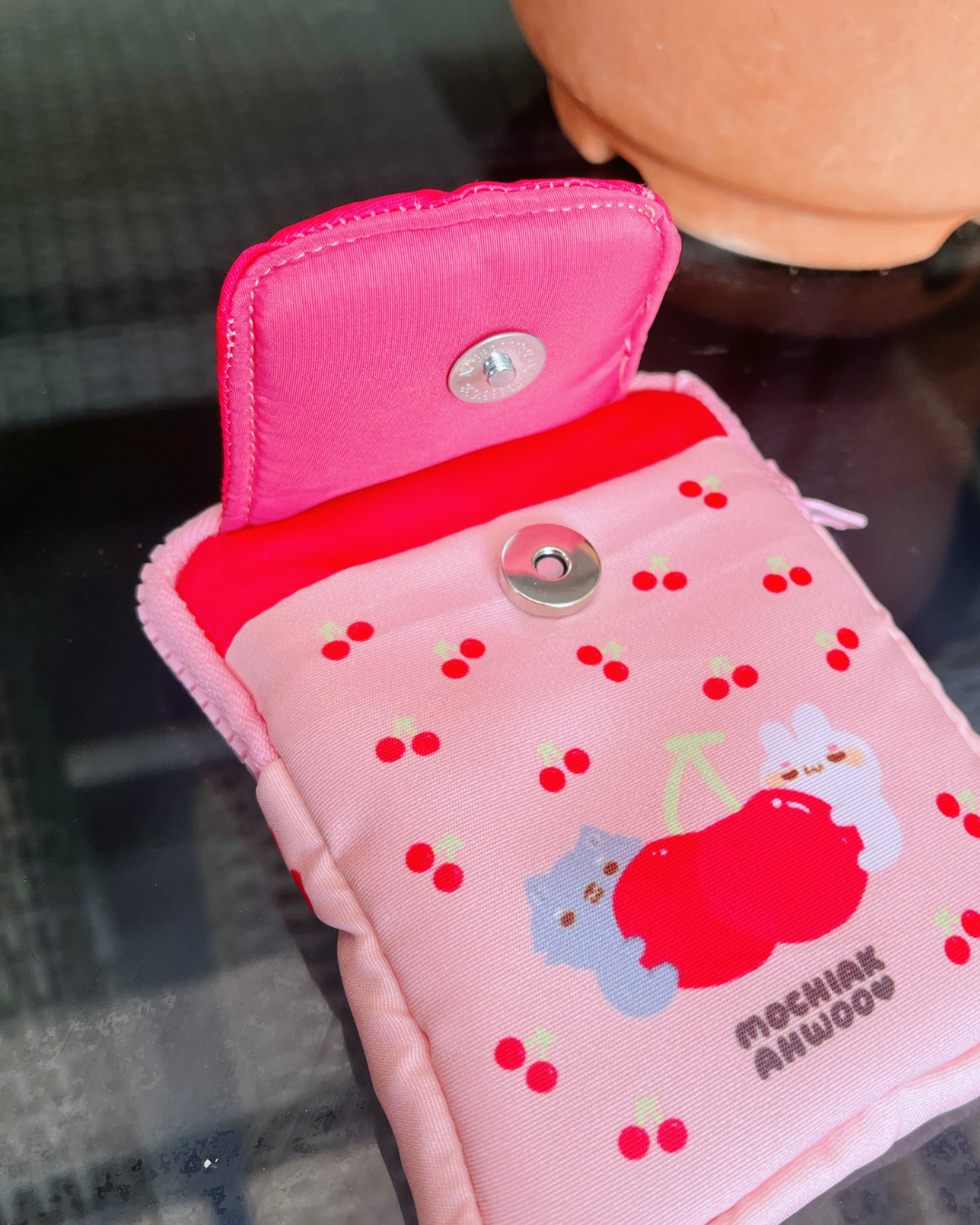 Puffy Card Pouch (Cherry)