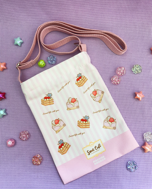Sweet Cafe! Small Sling Bag - Pink