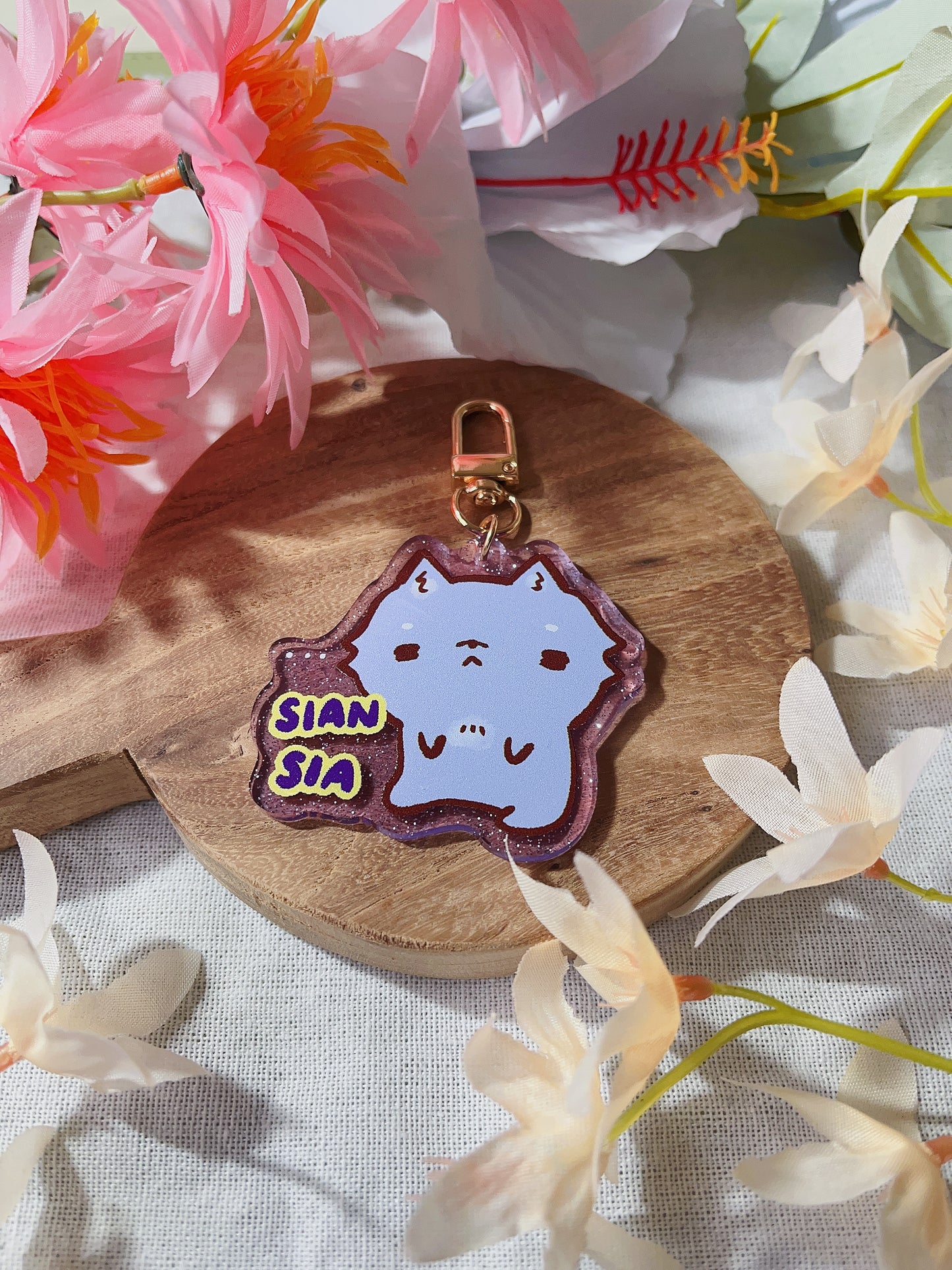 Singaporean Saying - Acrylic Glitter Charms! 12 Designs