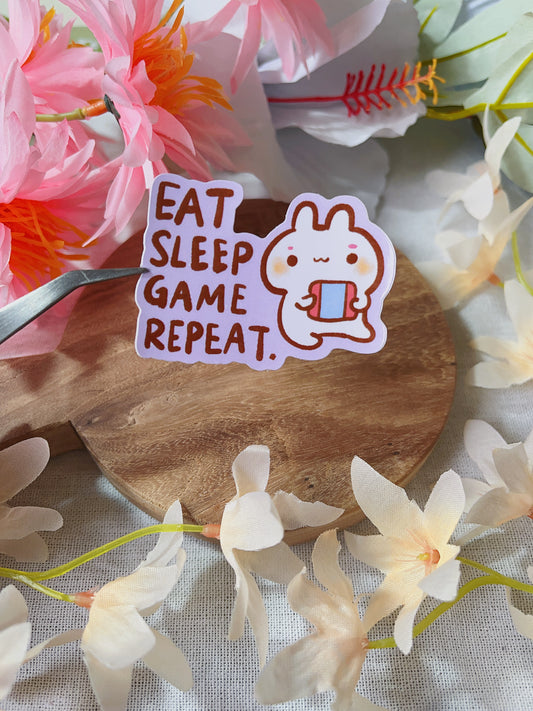 Eat. Sleep. Game and Repeat! - Die Cut Stickers!