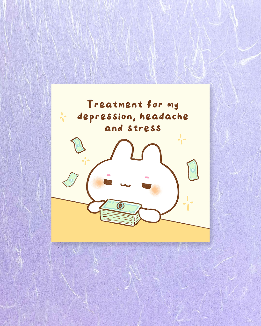 Money Treatment - Square Print, Card