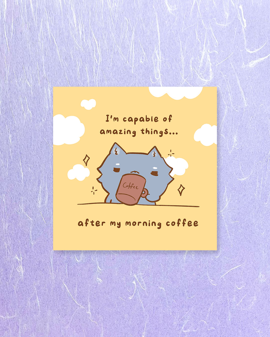 Morning Coffee - Square Print, Card