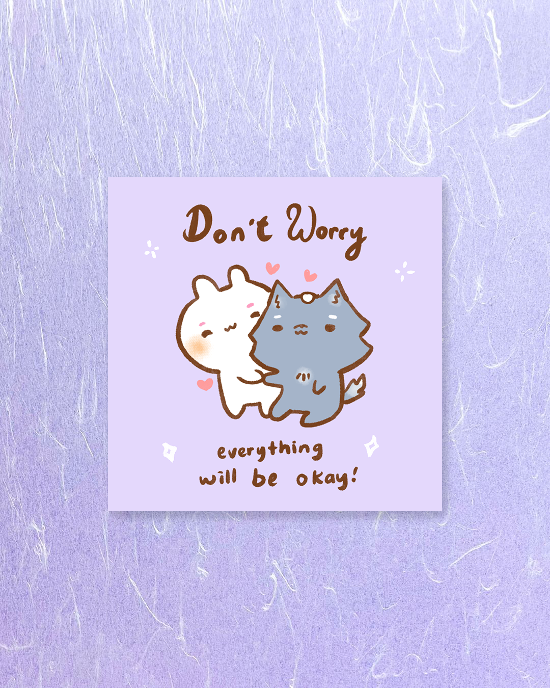 Don't Worry! - Square Print, Card