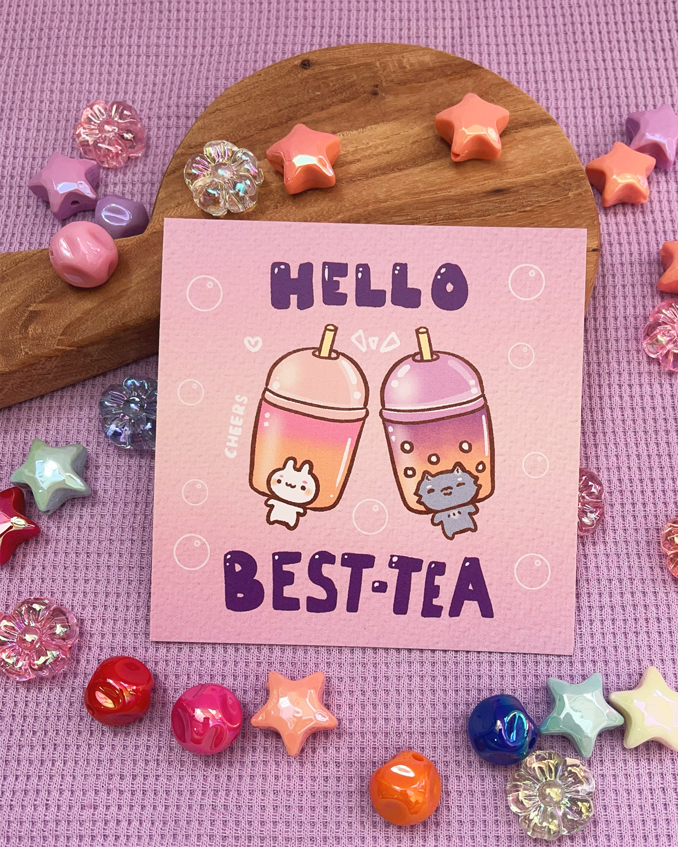 Best-Tea! Square Print, Card