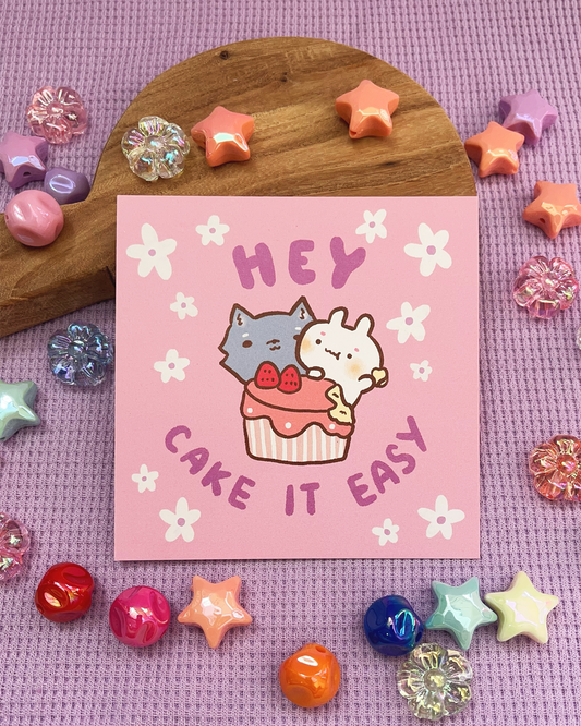 Cake It Easy! Square Print, Card