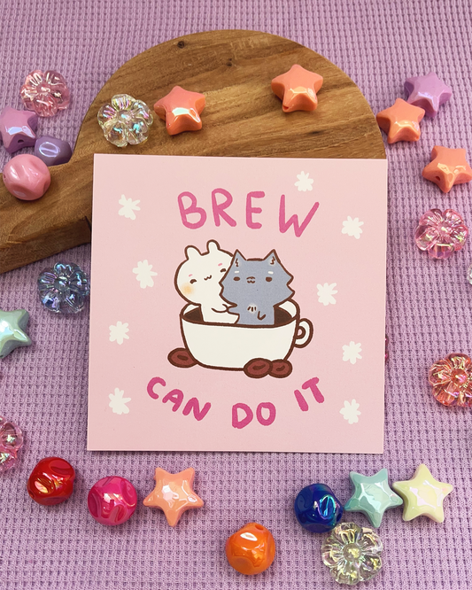 Brew Can Do It Square Print, Card
