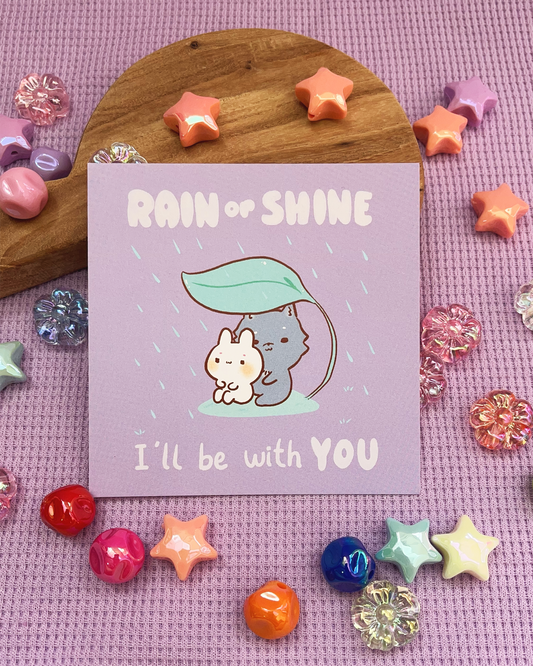 Rain or Shine! Square Print, Card