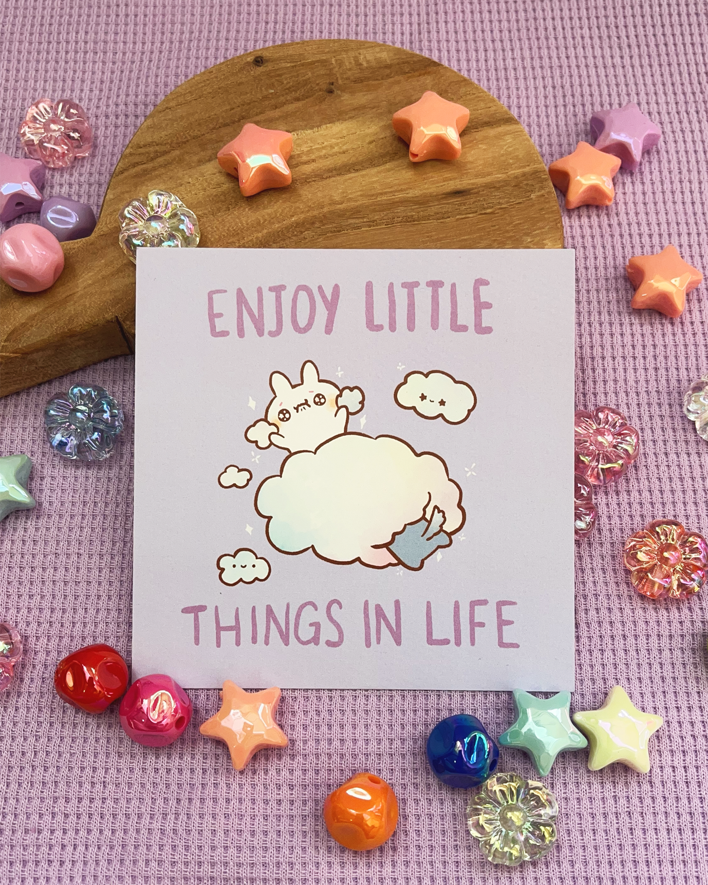 Enjoy Little Things! - Square Print, Card