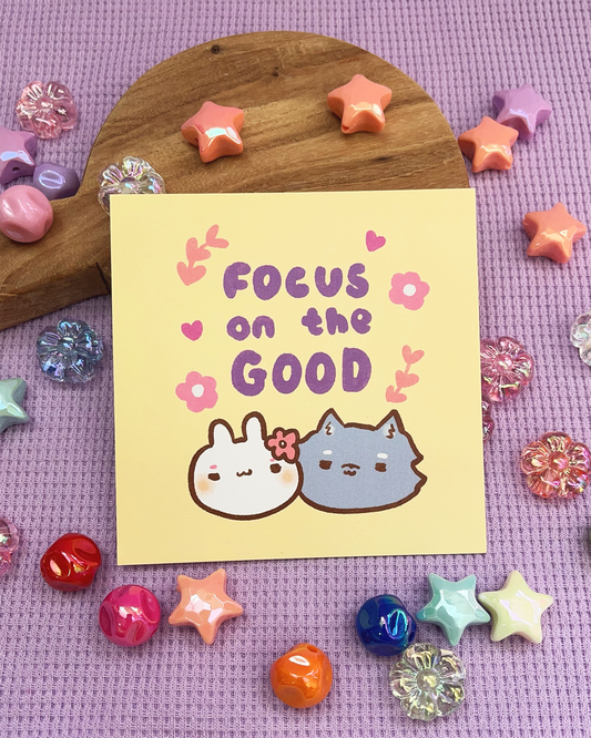 Focus on the Good! Square Print, Card