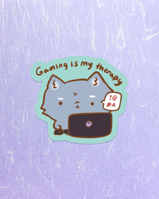 Gaming is my Therapy - Die Cut Stickers!