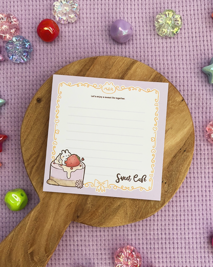 Sweet Cafe! Memo Pad - Purple