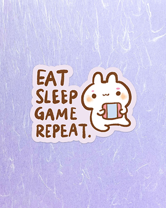 Eat. Sleep. Game and Repeat! - Die Cut Stickers!