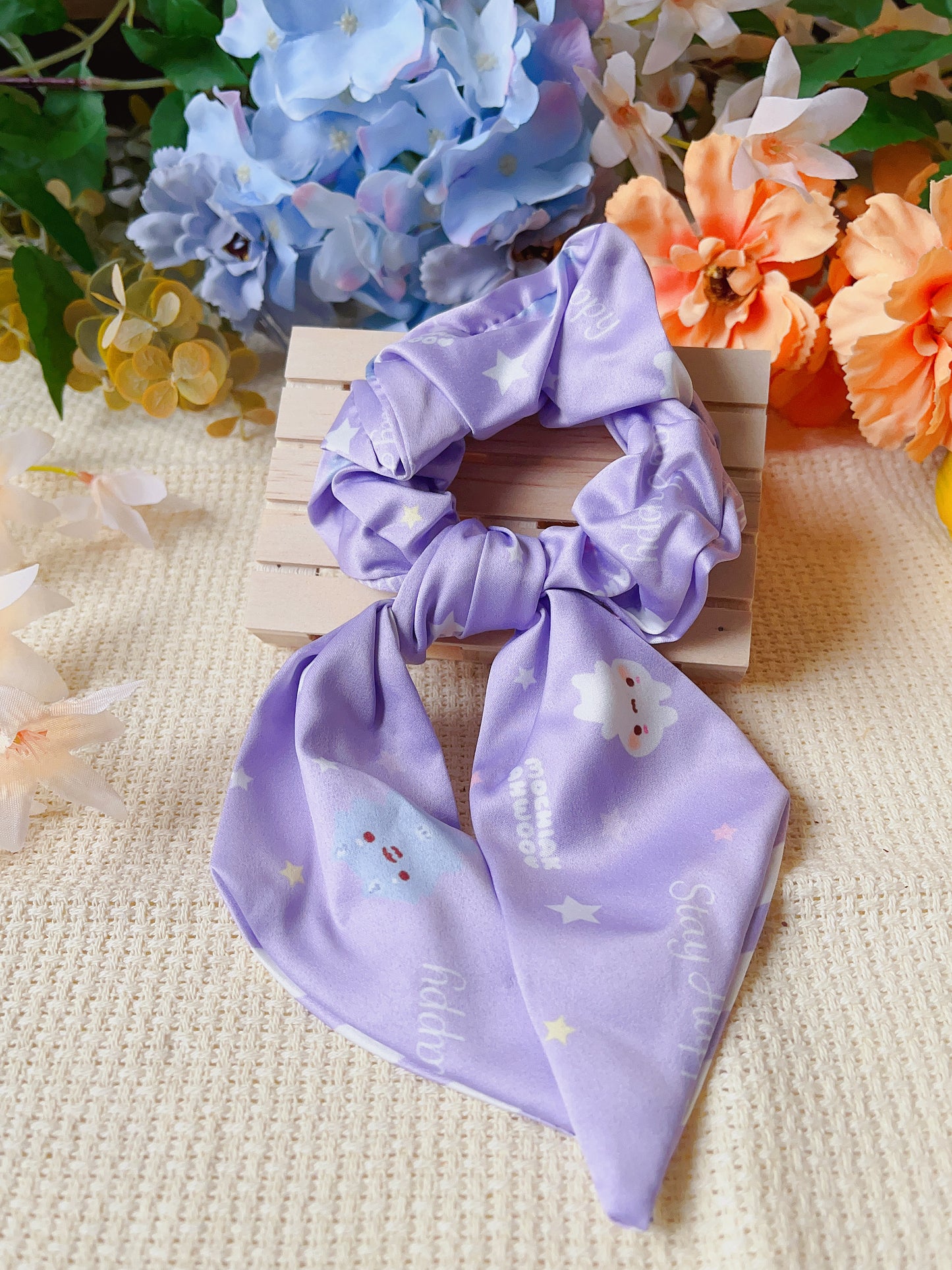 Cute Ribbon Scrunchies - 4 colors